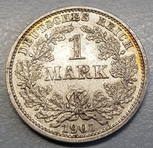 1 Mark 1907 D Empire circulation coin