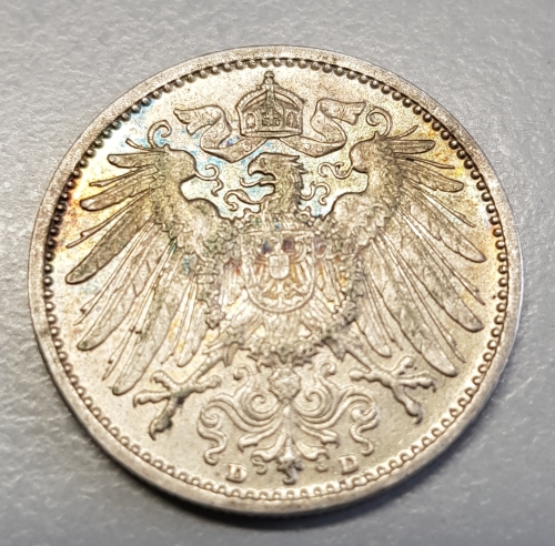1 Mark 1907 D Empire circulation coin