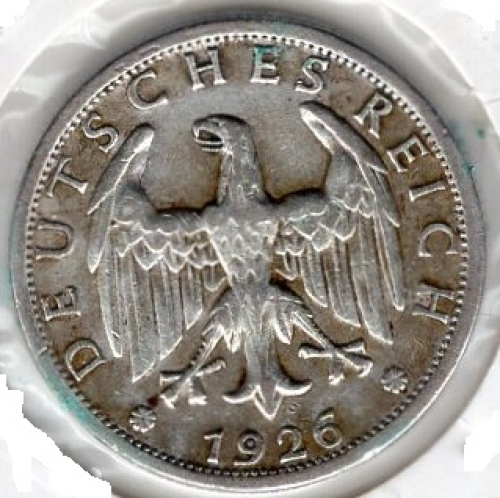 2 Mark 1926 F Weimarer Republik Silbermünze