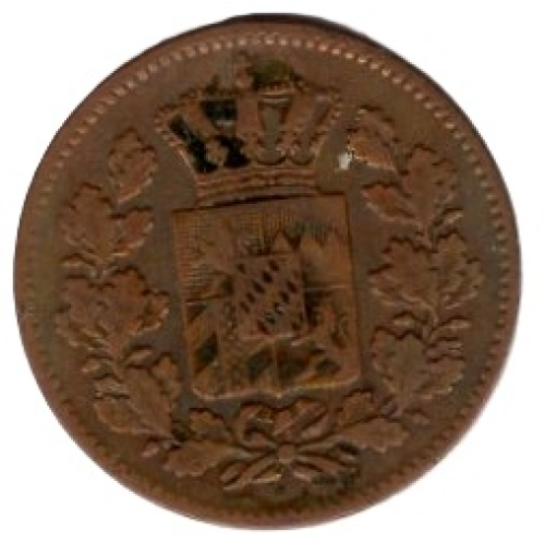 2 Pfennig Bayern 1864 Maximilian II. Joseph