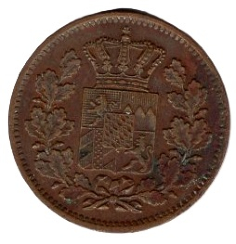 2 Pfennig Bayern 1870 Ludwig II.
