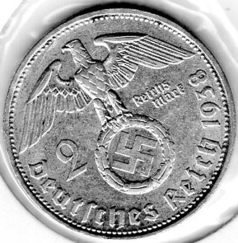 Jäger 366 - 2 Reichsmark 1938 B Hindenburg Silbermünze Deutsches Reich