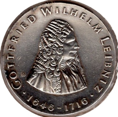 20 Mark DDR 1966 Gottfried Wilhelm Leibnitz Silbermünze