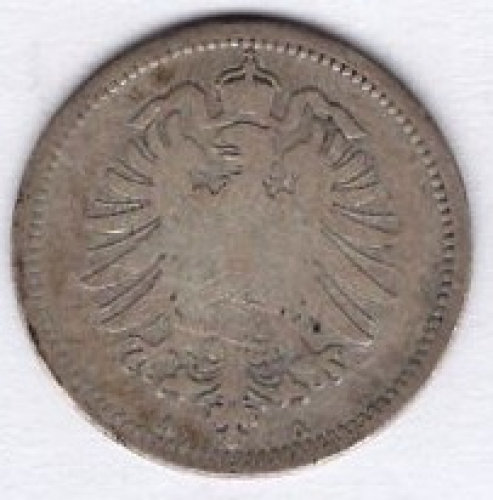 20 Pfennig 1873 F Imperial Silver Coin