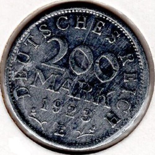 200 Mark 1923 D Weimar Republic