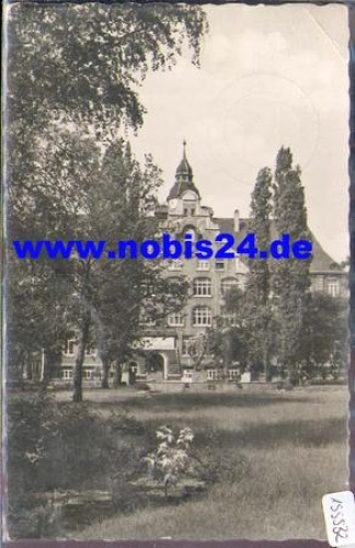 01594 Riesa Friedrich-Ebert-Platz mit August-Bebel-Schule o 4.9.1961