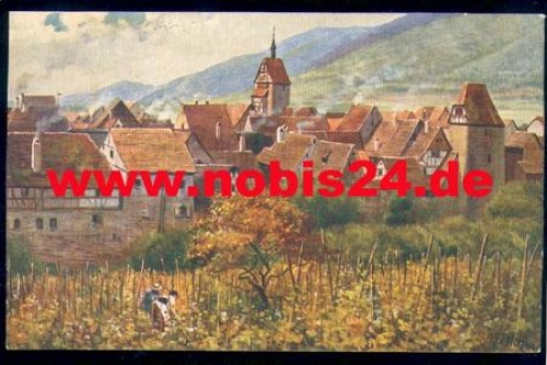 Vogesen Serie II Blatt 8 Reichenweiher Künstlerkarte H. Hoffmann *ca. 1910