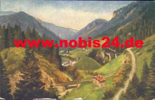 Black Forest series I sheet 12 Höllental artist card H. Hoffmann * approx. 1910