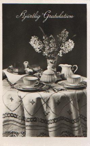 coffee table cake food used 1947