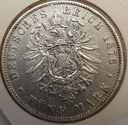 5 Mark Saxony 1876
