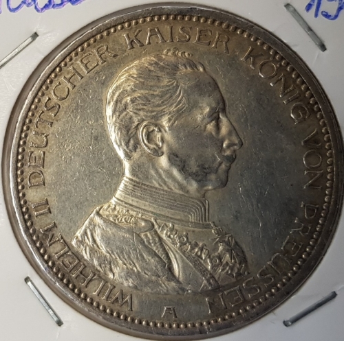 5 Mark PRUSSIA 1914 Vz-Stgl silver coin