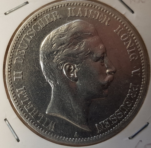 Jäger 104 - 5 Mark PRUSSIA 1904 A Wilhelm II 1888-1918 vz