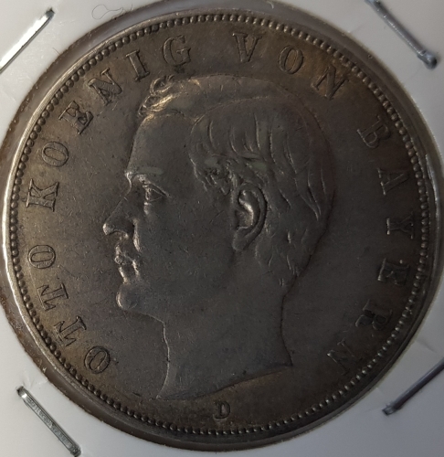 3 Mark Bayern 1908 Otto vz-stgl