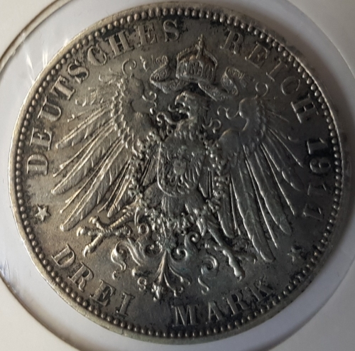 3 Mark Bayern 1911 Otto vz+
