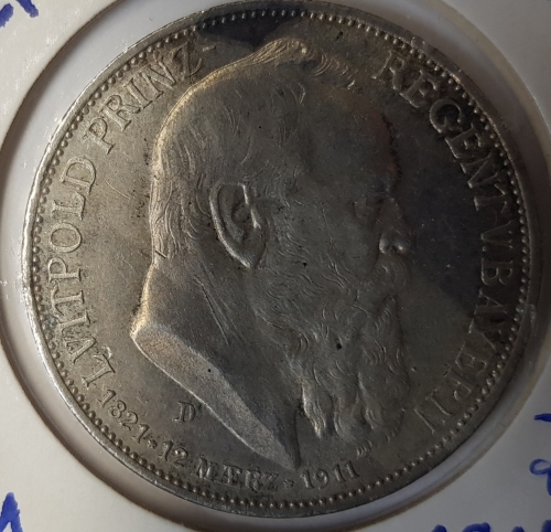 3 Mark Bayern 1911 Luitpold 90. Geburtstag vz-stgl