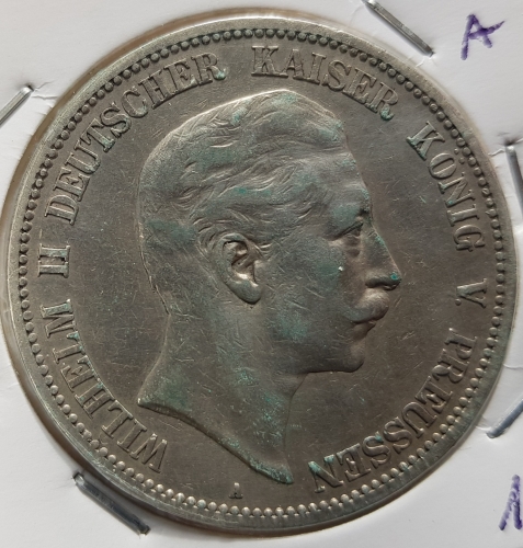 5 Mark PRUSSIA 1895 Wilhelm II silver coin
