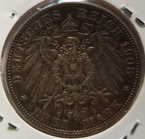 3 Mark PREUSSEN 1908 Wilhelm II