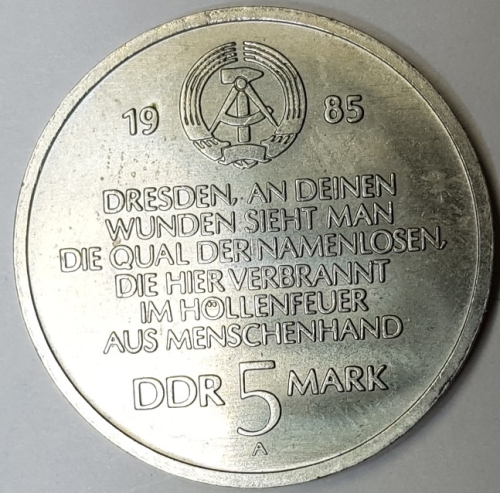 5 Mark 1985 Dresden Frauenkirche