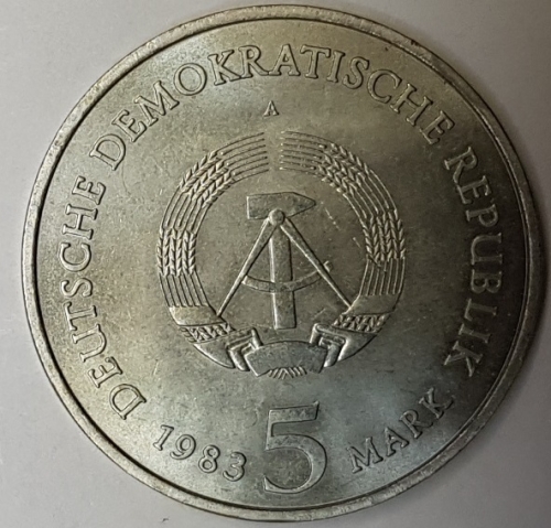 5 Mark 1983 Eisleben Luther's birthplace