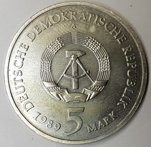 5 Mark 1989 Muehlhausen Marienkirche