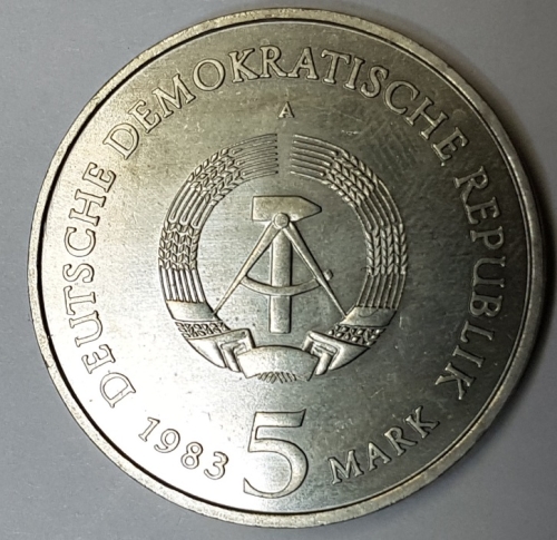 5 Mark 1983 Schloßkirche zu Wittenberg