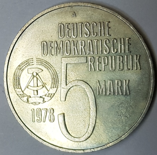 5 Mark 1978 Anti-Apartheit-Jahr