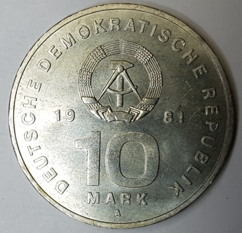 Jaeger 1578 - 10 Mark 1981 25 Years of the NVA (East Germany)