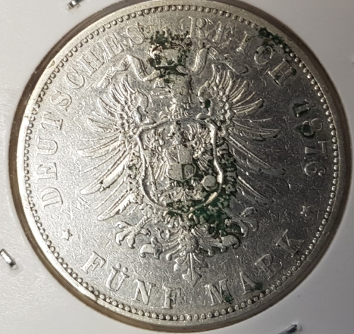 5 Mark 1876 Hessen Ludwig III