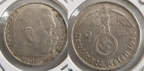 2 Reichsmark 1938 B