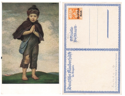 German children's aid in Bavaria private postal stationery PP50E1 1921