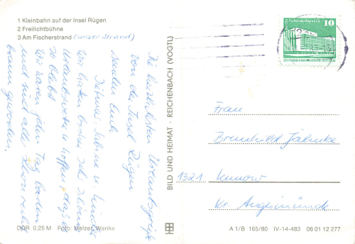 18586 Sellin Ruegen Local railroad Stage o 1980