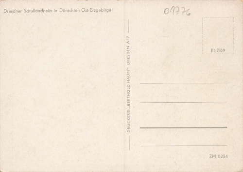 01744 Dönschten Erzgebirge Dresdner Schullandheim * um 1950