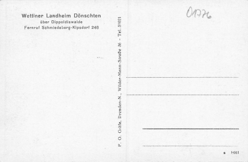 01744 Doenschten Erzgebirge Wettiner Landheim * um 1930