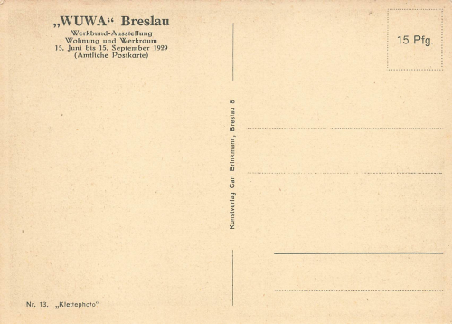 Breslau Jahrhunderthalle WUWA Werksbund-Ausstellung Schlesien Wrocław * 1929