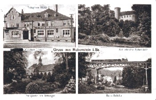 Chemnitz-Rabenstein Greetings from ..., Bahn-Brücke o 27.9.1937
