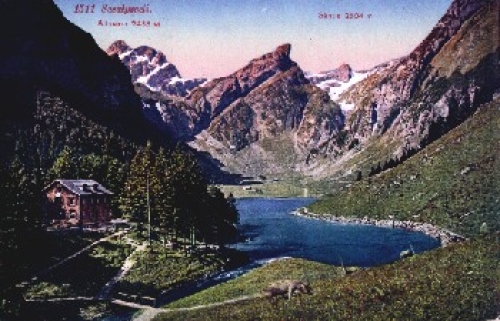 Seealpseeli mit Altmann Santis o 1924