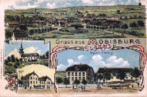 Erfurt Möbisburg sawmill chromolithograph * approx. 1910