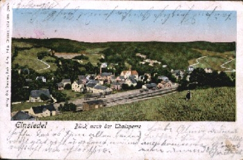 09227 Einsiedel, view of the dam station o October 2nd, 1905