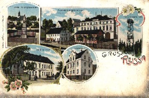 09246 Pleissa Gasthaus zum goldenen Stern Litho o ca. 1905