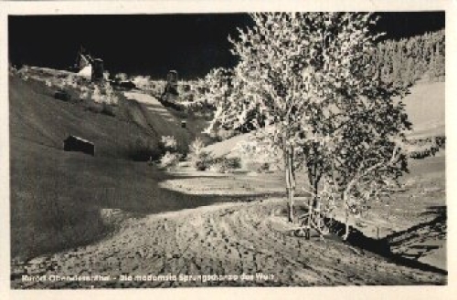 09484 Oberwiesenthal Most modern ski jump ski jumping * approx. 1950
