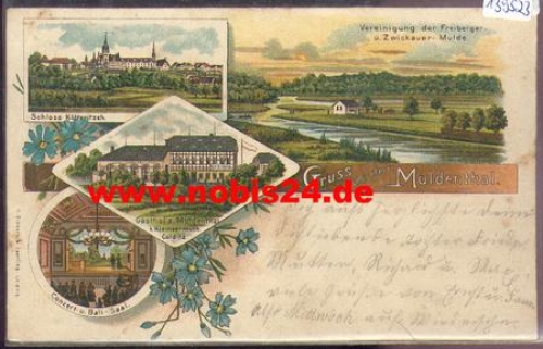 04668 Muldenthal Gasthof Litho gebr. ca. 1910