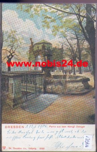 Dresden Partie aus dem Zwinger o 17.2.1904