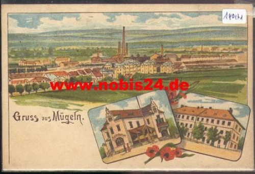 04769 Mügeln Farblitho *ca. 1900