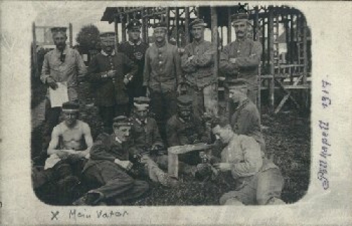 Skat, Pöllkapell 1917 Soldaten beim Kartenspiel * ca. 1915