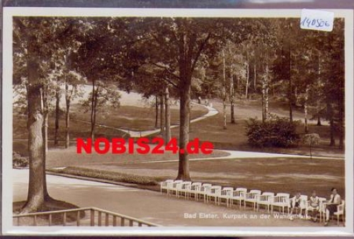 08645 Bad Elster Kurpark an der Wandelhalle gebr. ca. 1950
