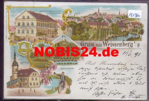 02627 Weissenberg Litho cyclist station o 23.6.1928