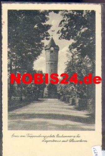 Neuhammer military training area Lagerstrasse with water tower Silesia o 12.5.1937