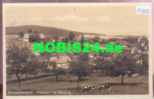 02708 Durrhennersdorf Oberdorf with Kuhberg cows o September 29, 1938