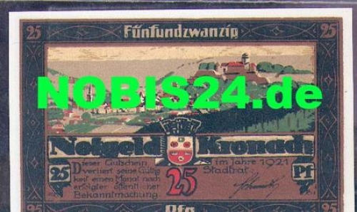 96317 Kronach city emergency money 25 pfennigs 1921