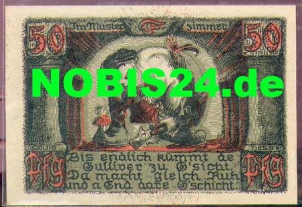 96515 Sonneberg city emergency money 50 pfennigs Gulliver 1922